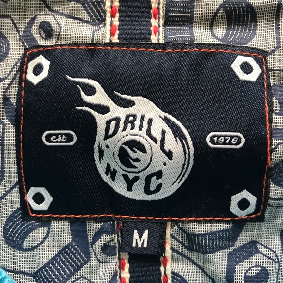 DRILL NYC  Long Sleeve Button Down Shirt! M - SLIM - Picture 4 of 16